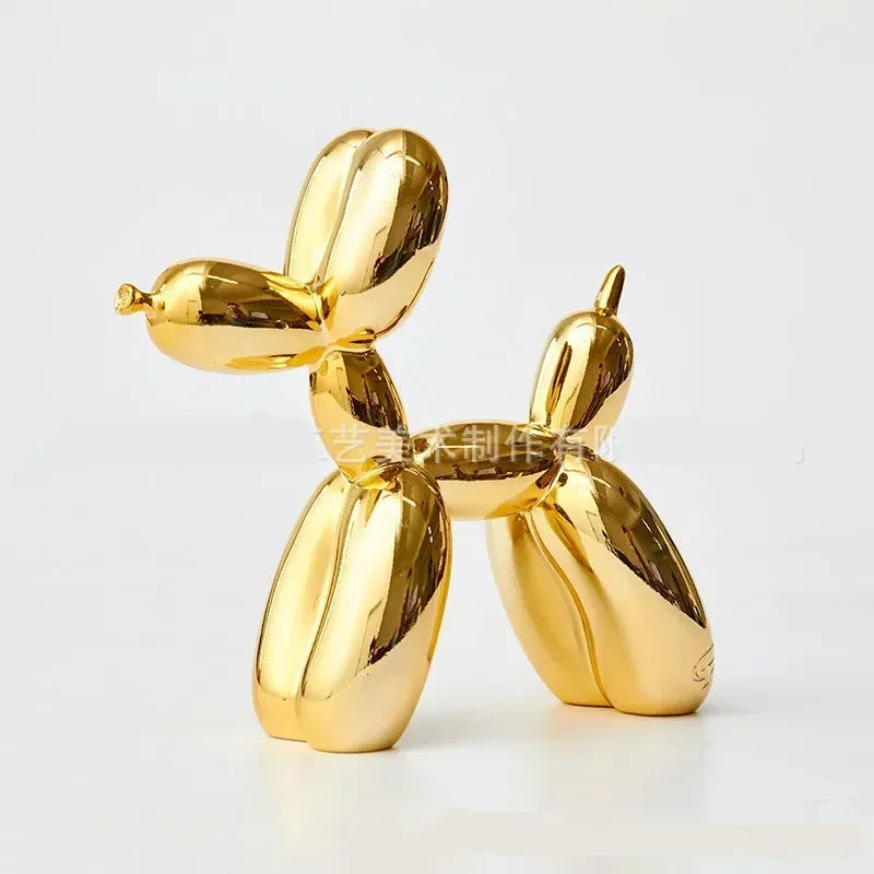 Skanto | Nordic Balloon Dog Sculpture Resin Animal Sculpture Art Sculptures and Figures Crafts Home Decor Room Desktop Accessories