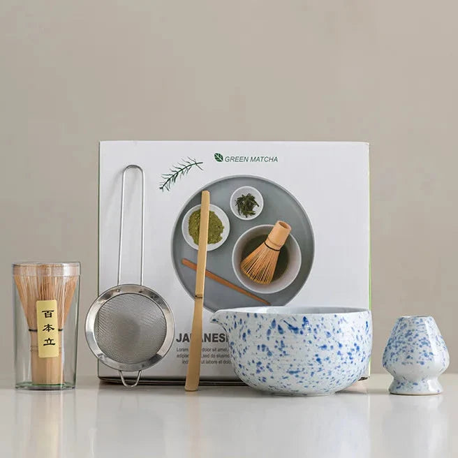 Variant image for Ceramic Matcha Bowl Set Natural Size Standard High-Quality with Whisk-2