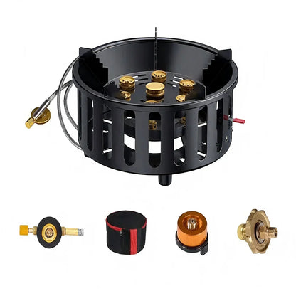 Skanto | 7-Burner Portable Camping Gas Stove with Electronic Ignition - Kael