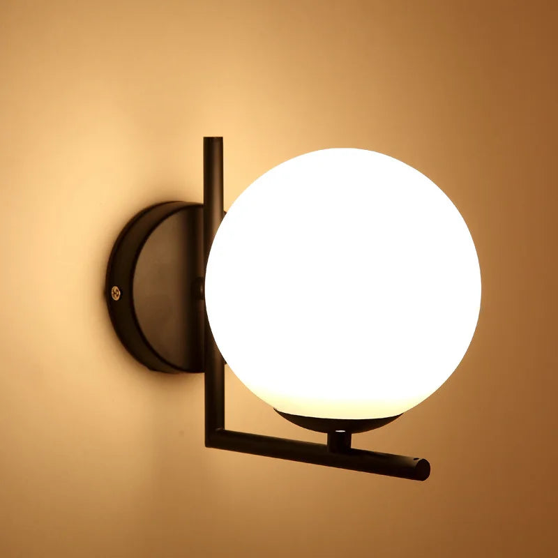 Modern Minimalist LED Wall Lamp – European Style Glass Wall Sconce for Living Room, Bedroom, and Bedside | Kalsten