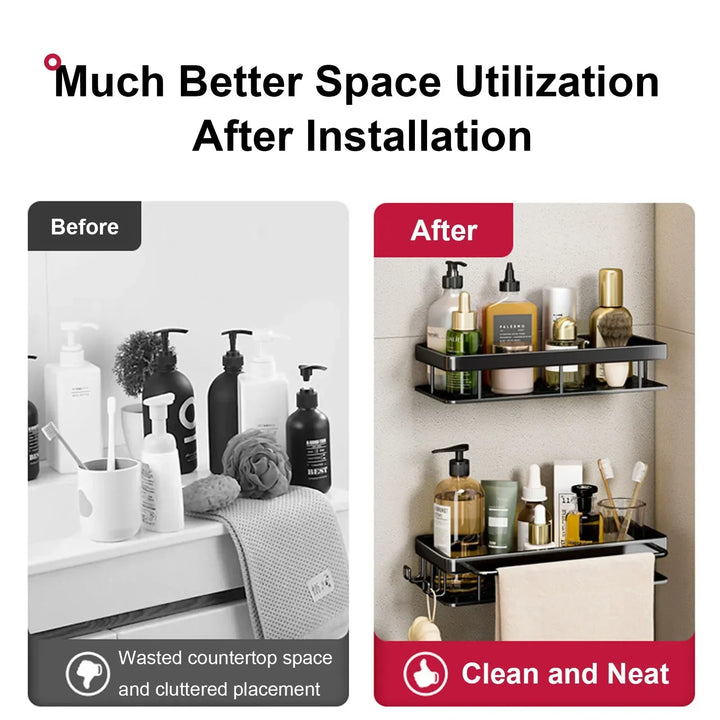 Shower shelf without drilling aluminum | Kalsten
