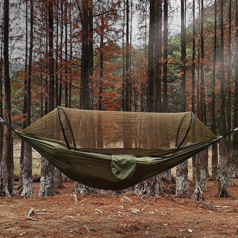 Outdoor Hammock with Mosquito Net (200kg Capacity)