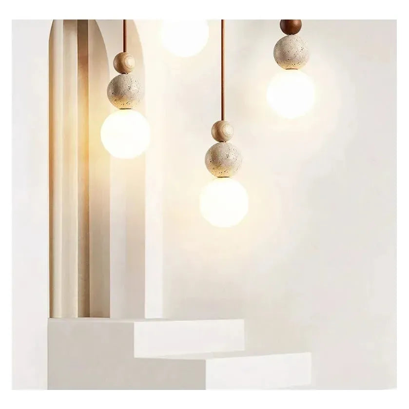 Pendant light Travertine – High-quality, warm living room lighting in a natural style | Kalsten