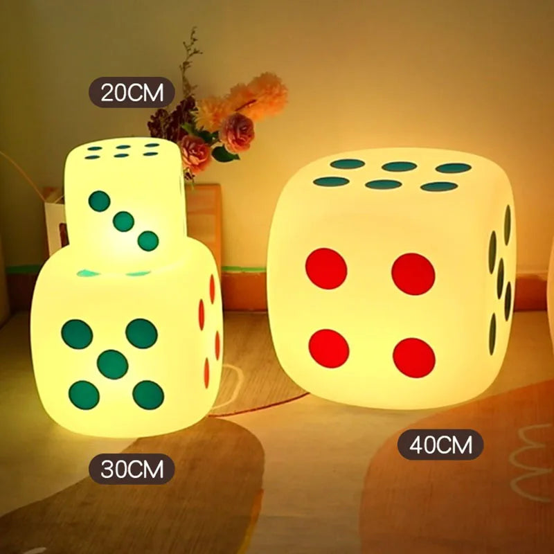 Huge Dice Bedside Atmosphere Floor Table Lamp | Kalsten