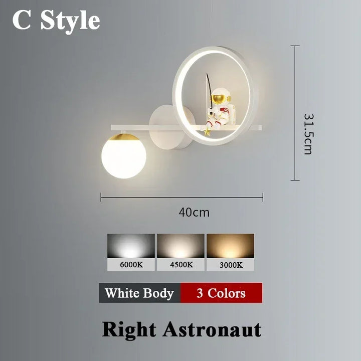 Astronaut Star Projector Wall Lamp for Children's Living Room | Kalsten