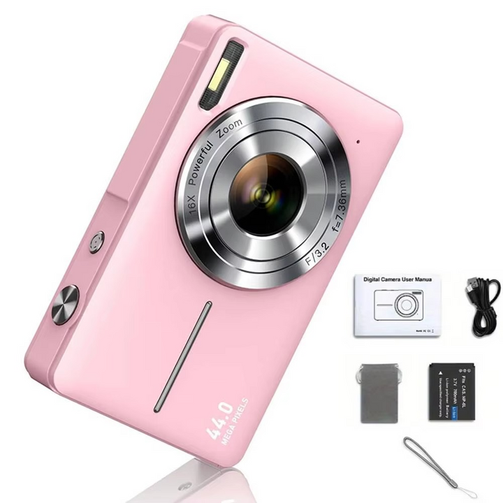 Kalsten | High-Resolution Kids' Digital Camera - 1080P HD, 44MP with 16X Zoom