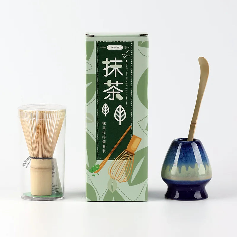 Bamboo Matcha Whisk Set 100-Prong Chasen with Scoop Eco-Friendly Tea Preparation Tool-6