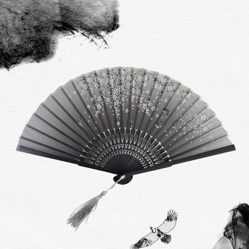 Traditional Japanese Style Floral Hand Fan | Karnz