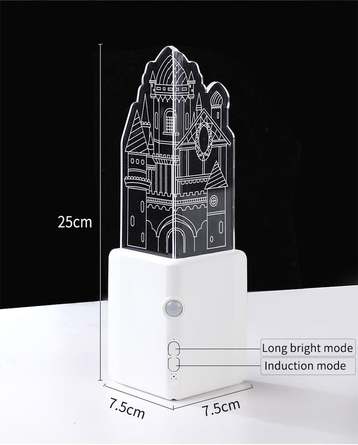 3D LED Rechargeable Wall Night Lamp | Kalsten