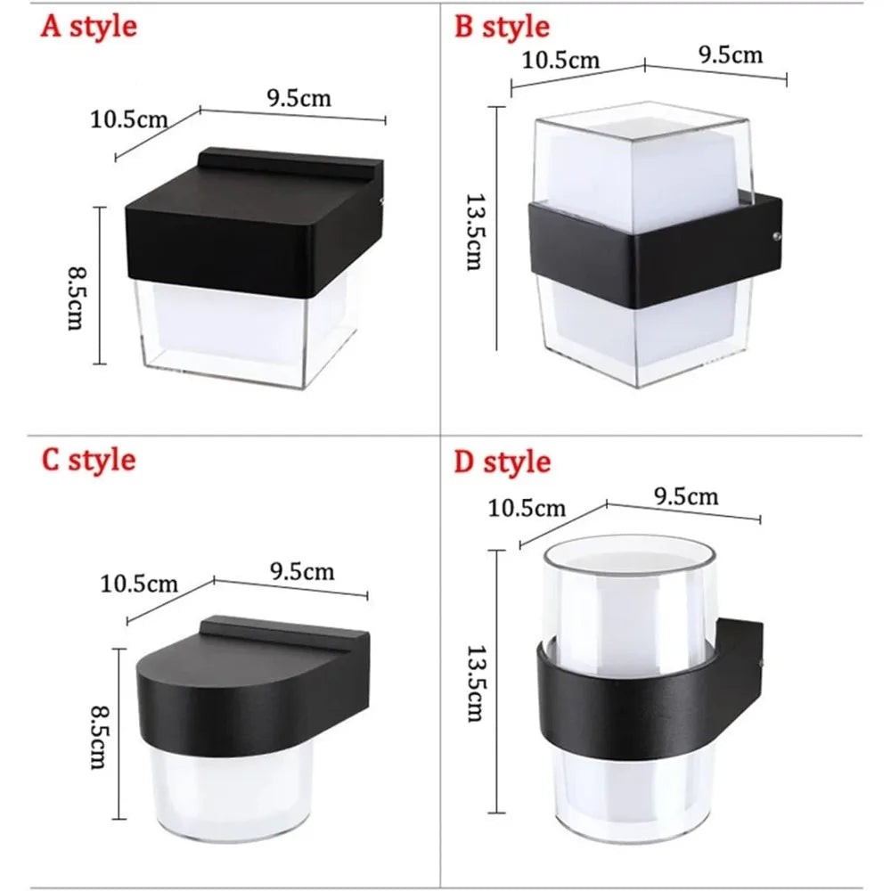 Kalsten | AuroBeam LED Outdoor Wall Light | Waterproof IP65 | Modern Design for Balcony, Garden & Entrance | 9W / 18W