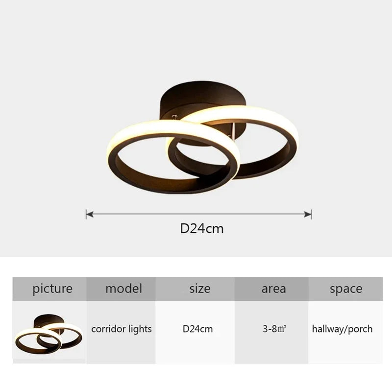 Modern LED Ceiling Light – Dimmable Indoor Lighting Fixture for Corridor, Stairs, Foyer, Balcony, and Bedroom | Kalsten