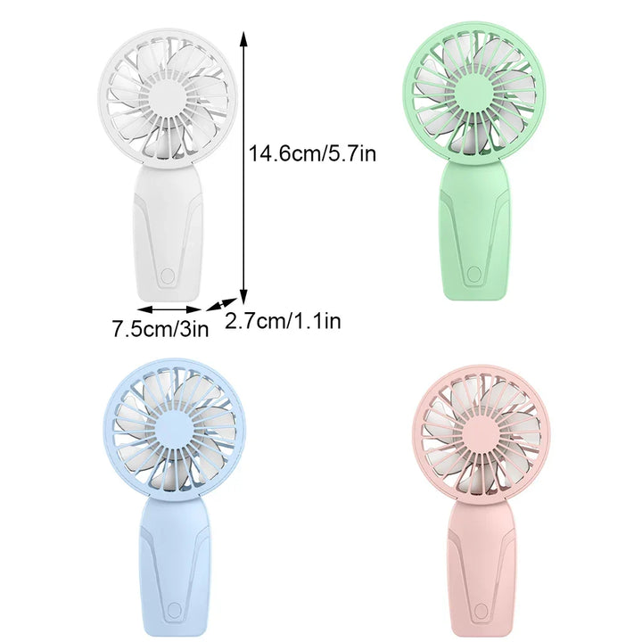Portable Handheld Mini Fan – Lightweight ABS USB Rechargeable Pocket Fan for On-the-Go Cooling | Kalsten