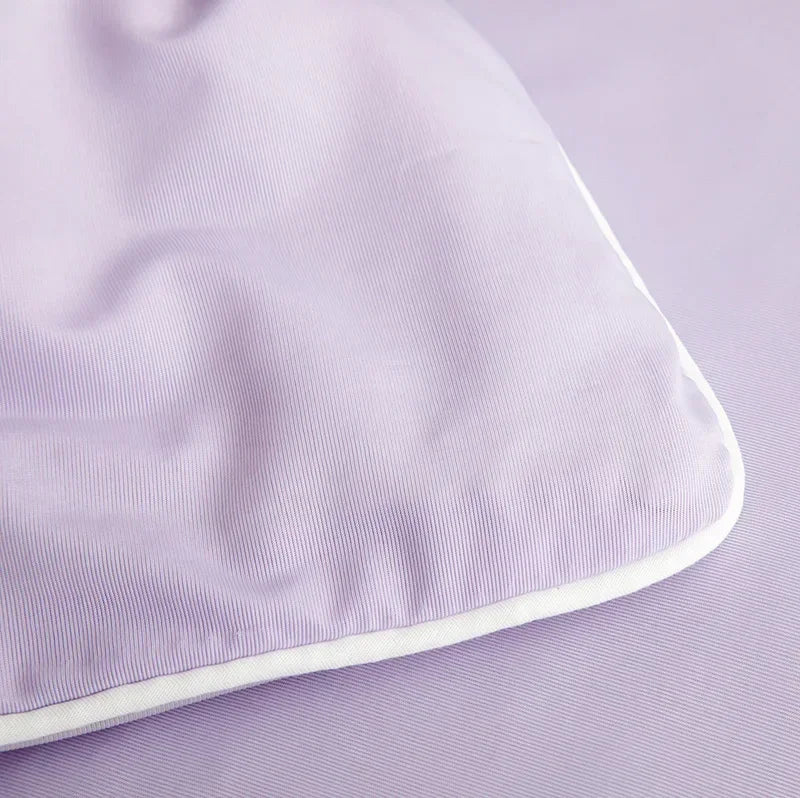 Air Condition Summer Comforter — Pure Color Ice Silk Cooling Blanket, Lightweight & Smooth Twin/King Size Quilt | Kalsten
