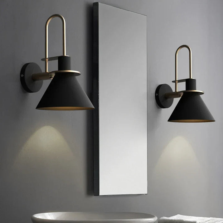 Modern Industrial Iron Wall Lamp – E27 Downlight for Living Room, Bedroom, and Bathroom | Kalsten