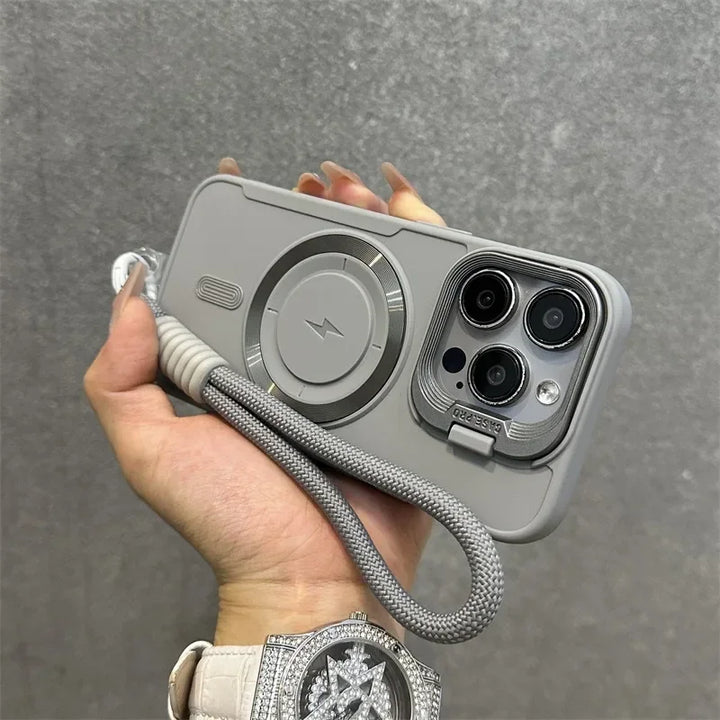 Kalsten | Magnetic Soft Wrist Bracket Lens Cover iPhone Case