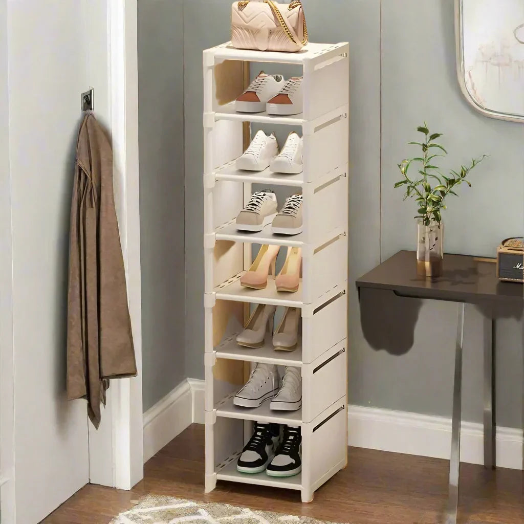 Kalsten | Space-Saving Metal Frame Shoe Rack with 6/8 Layers – Liora