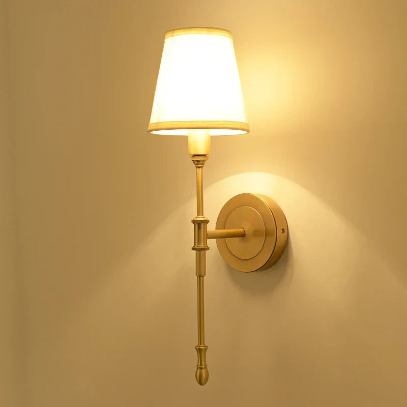 Nordic Copper Wall Lamp – Modern Decorative Wall Sconce for Bedroom, Mirror, and Corridor | Kalsten