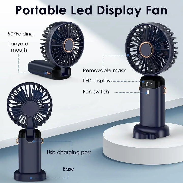 Electric Fan Portable Air Conditioner Mini Cooler Rechargeable Neck Fans for Home Free Shipping Hand Usb Conditioning Blades | Kalsten