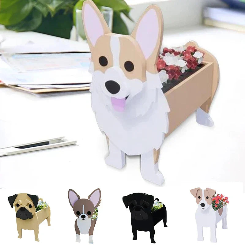 Kalsten | Flower Pot - Pawsome - Dog Plant Container - Various Breeds