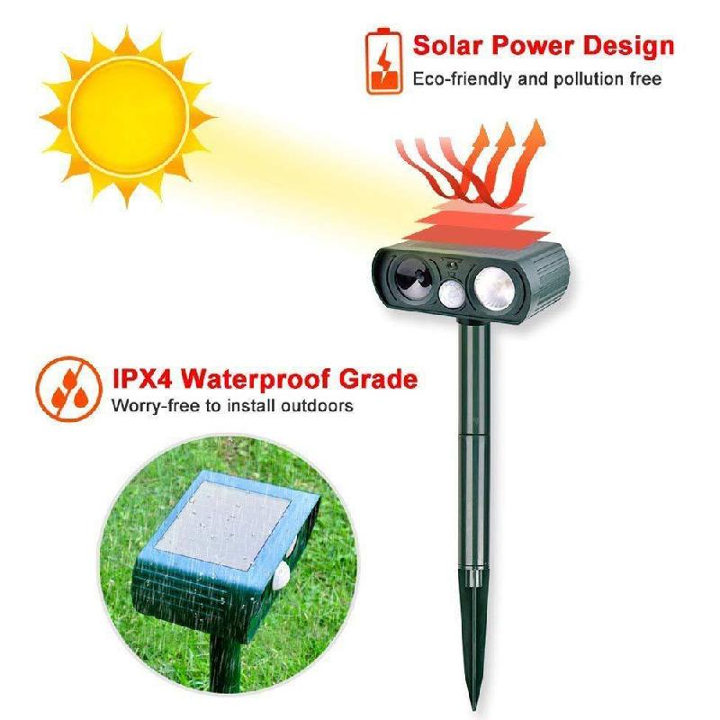 Solar Powered Ultrasonic Animal Repeller | Kalsten