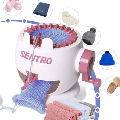 Skanto | Strickolino Knitting Machine | 22 Needles | Automatic Circular Knitting Kit for Beginners & Adults | Fast Knitter with Accessories