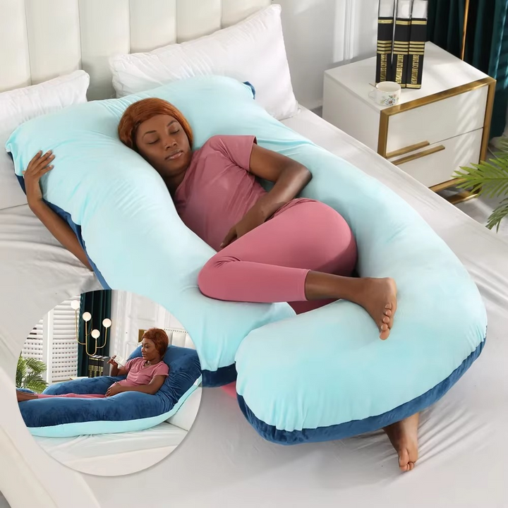 Kalsten | J-Shaped Maternity Support Pillow for Side Sleeping and Breastfeeding