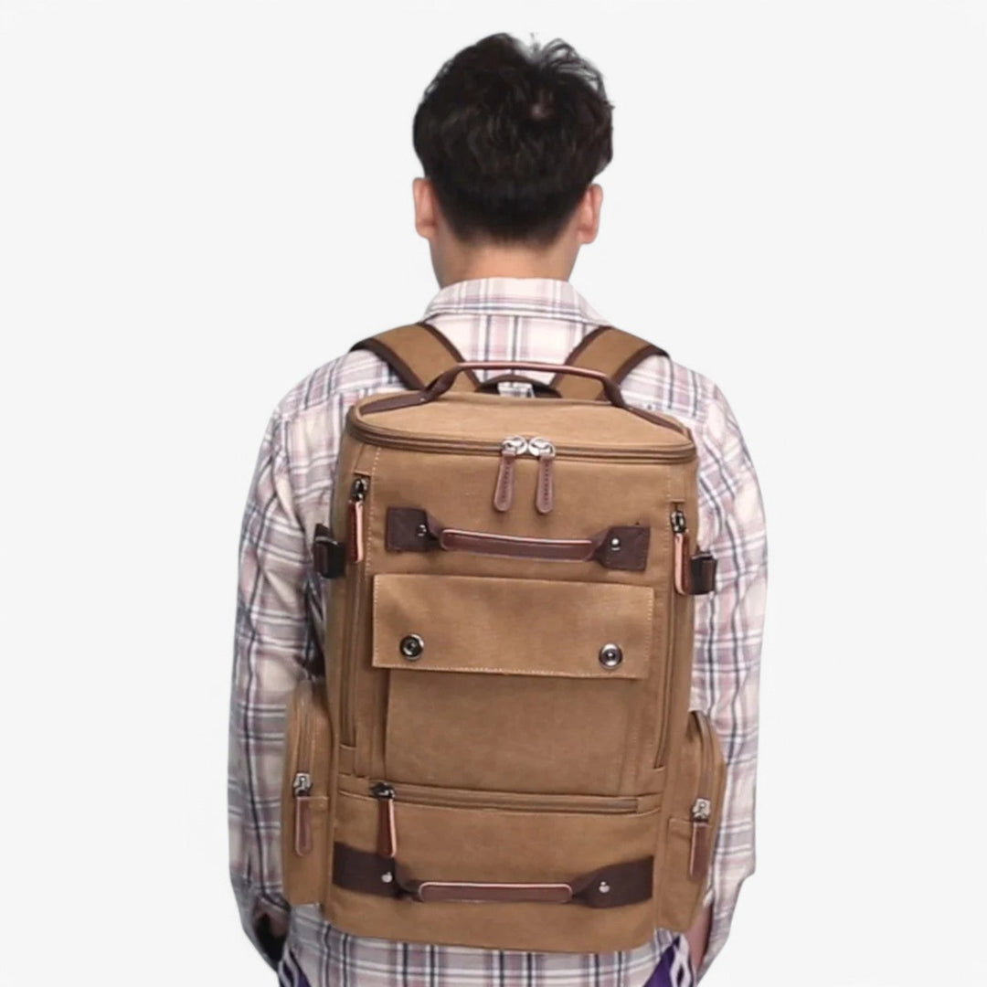 Kalsten | Vintage Canvas Backpack – Stylish & Functional with Laptop Compartment for Everyday & Adventure