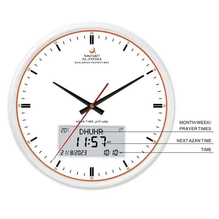 Kalsten | Prayer clock with automatic azan adjustment and 10 azan sounds