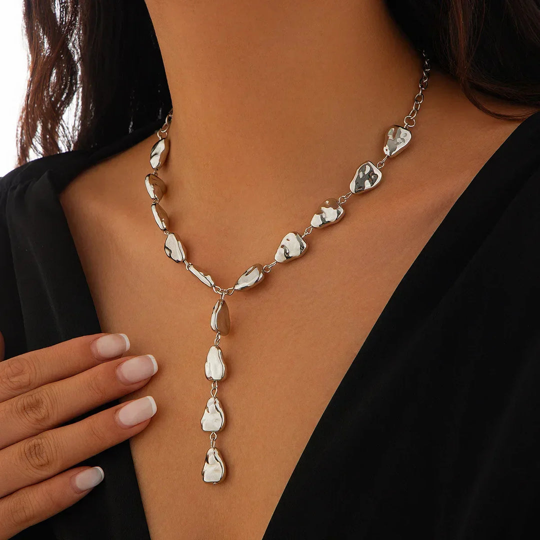 Kalsten | Modern Stone Inspired Lariat Necklace