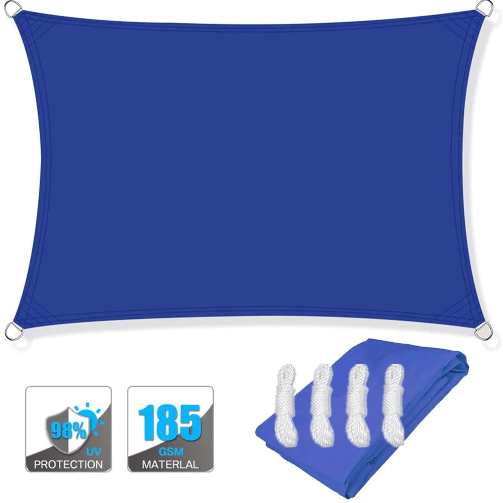 Kalsten | Waterproof Rectangular Sun Shade Sail with UV Protection & Mounting Kits – ShadeGuard