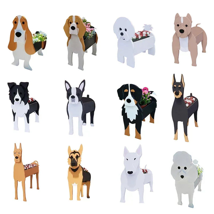 Kalsten | Flower Pot - Pawsome - Dog Plant Container - Various Breeds