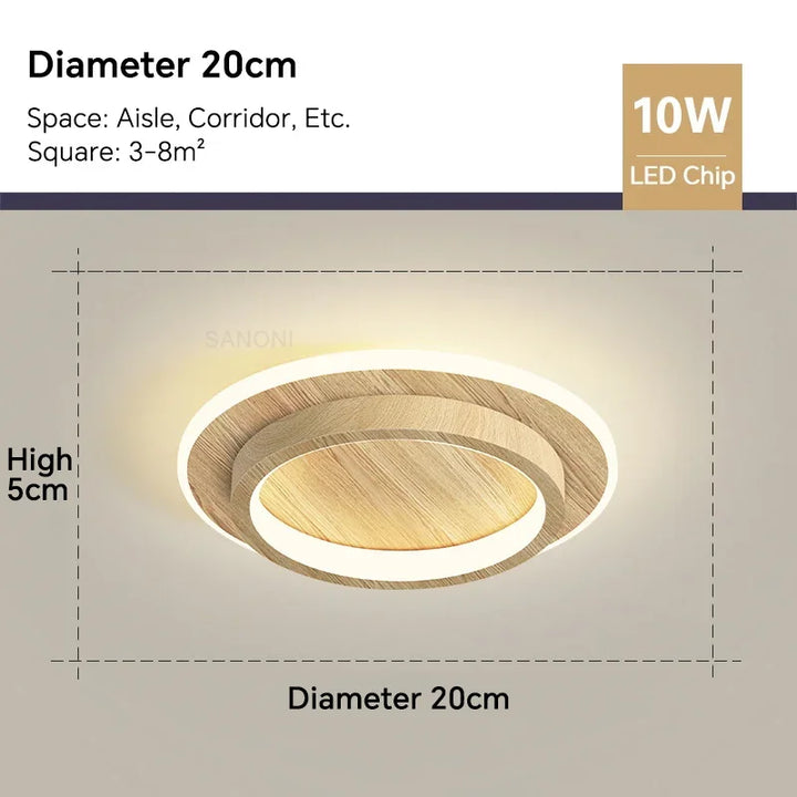 Modern LED Ceiling Lamp - Square Ceiling Light Fixture for Living Room, Stair, Aisle, and More | Kalsten