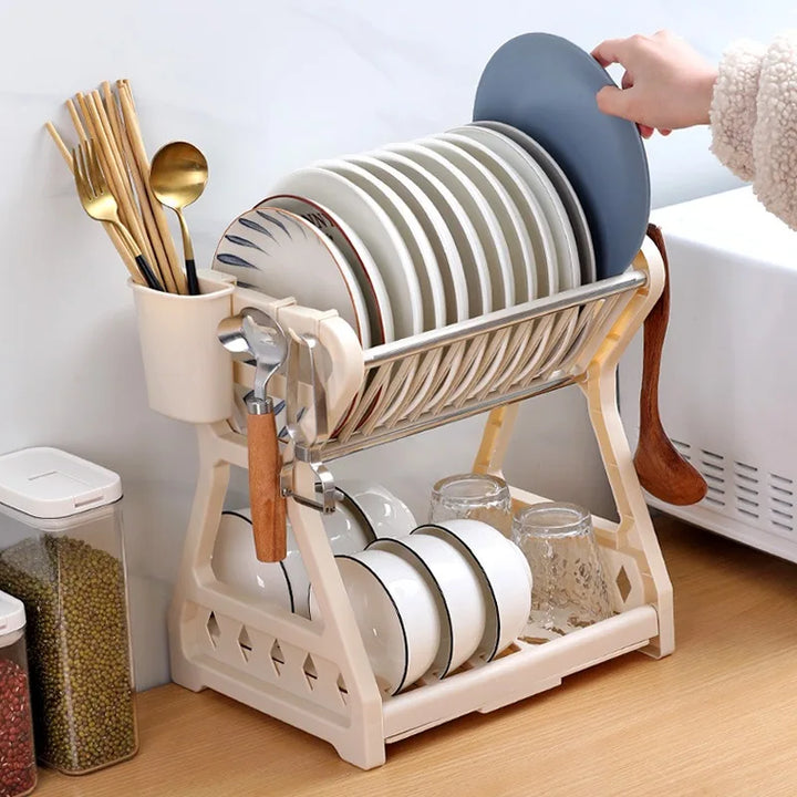 Foldable dish organizer – Practical draining rack for dishes, space-saving and easy to clean, perfect for modern kitchens and small spaces | Kalsten