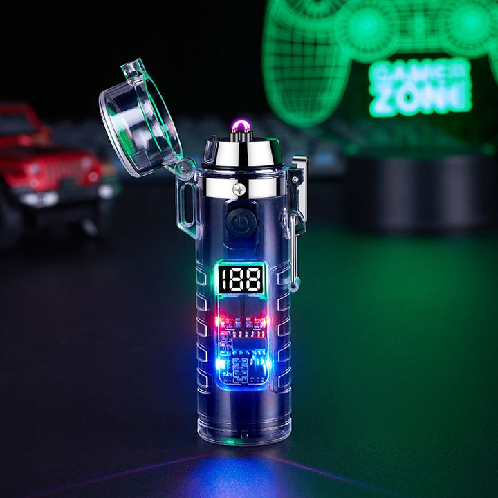 Windproof Double Arc Transparent Flashlight Lighter | Kalsten