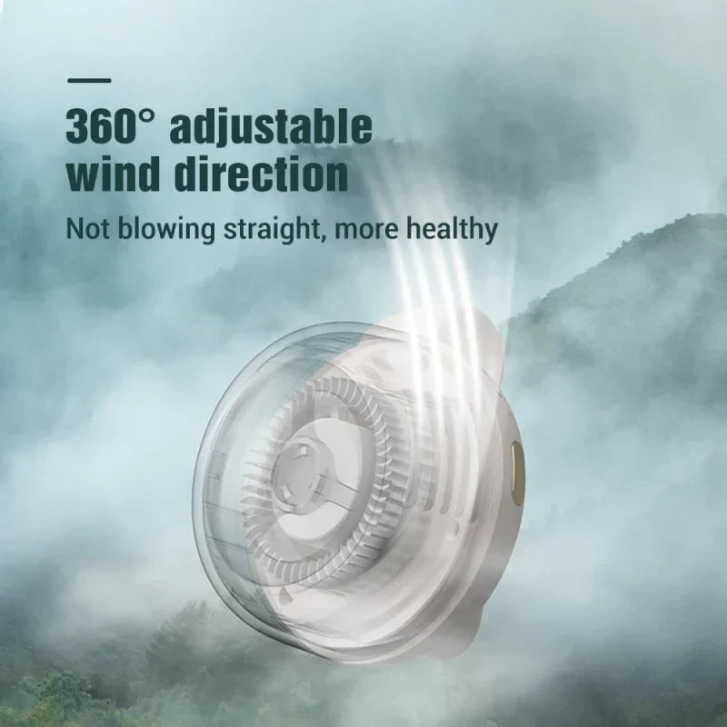 Whirlwind Leafless Fan – Portable USB Charging Mini Fan with Button Design, Silent for Home and Outdoor Travel | Kalsten