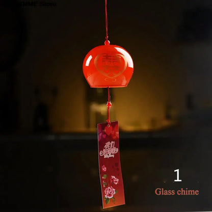 Yumeko Glass Wind Chime | Japanese Style | Handmade | Clear Sound | Decorative Pendant