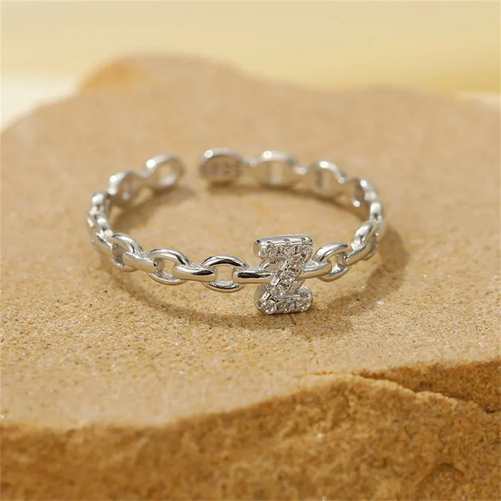 Kalsten | Dainty Diamond Letter Initial Ring