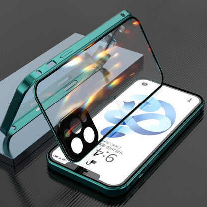 Metal casing with lens protection