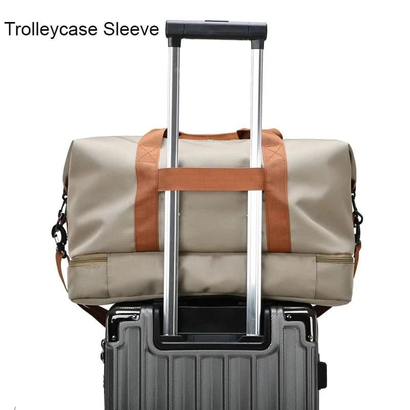 Kalsten | Portable fitness bag with shoe compartment and wet dry separator bag for active travelling