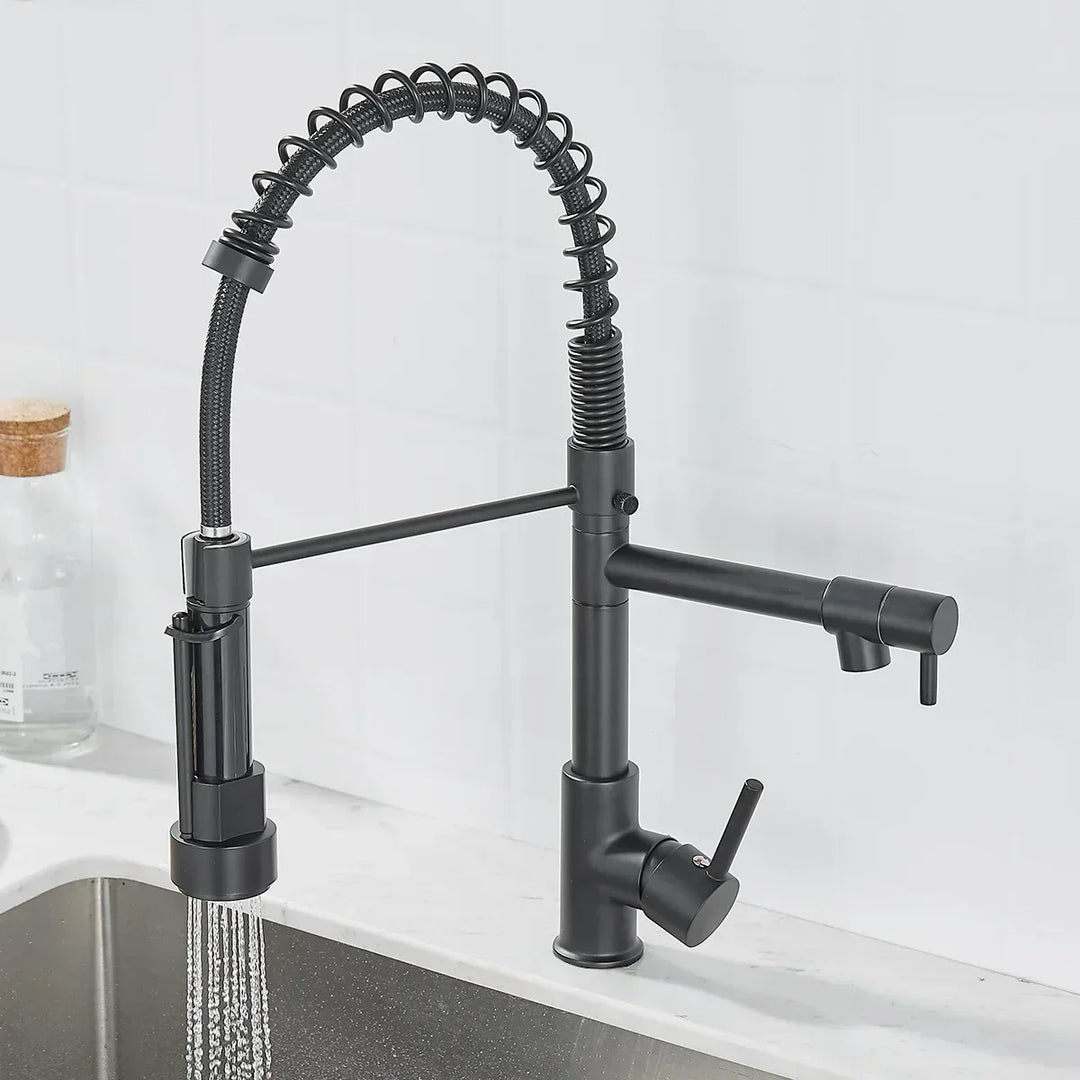 Kalsten | DualFlow Kitchen Faucet - Luxurious Double Bronze Kitchen Faucet
