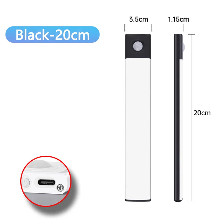 Motion Sensor Night Light – USB Rechargeable Wireless LED Lamp for Kitchen, Bedroom, Closet, and Wardrobe Lighting | Kalsten