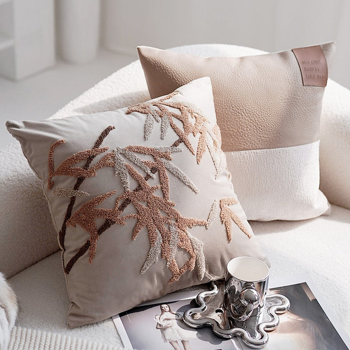 Embroidered Orchid Pillowcase | Kalsten