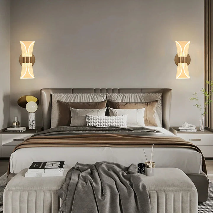 Luxury LED Acrylic Wall Lamp - Exquisite Illumination for Bedroom and Living Room | Kalsten