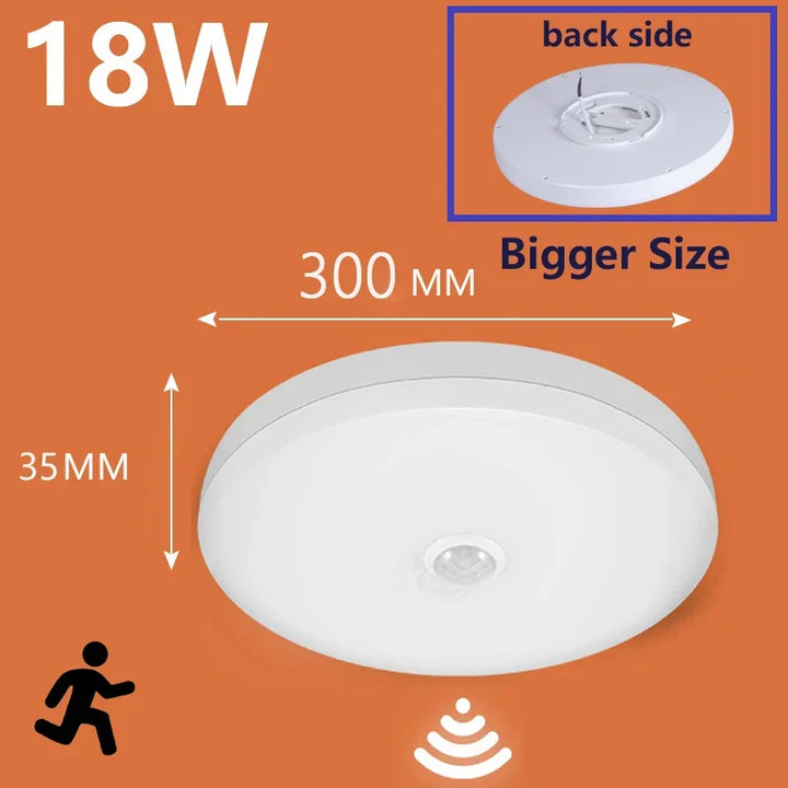 LED PIR Motion Sensor Ceiling Lamp - Modern Light Fixtures for Bedroom, Living Room, Stairs Lighting | Kalsten