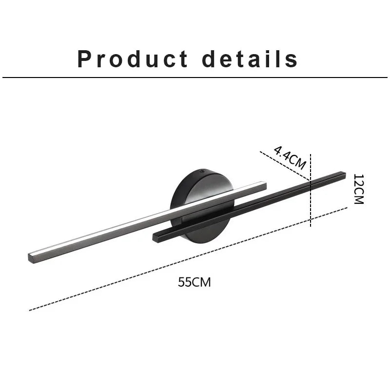 Modern Dual-Line LED Wall Lamp – Dimmable Up & Down Wall Light for Bedroom, Study, Dining Room, and TV Background Decor | Kalsten