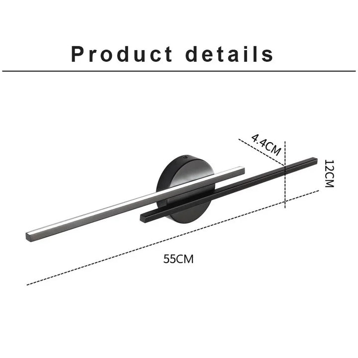 Modern Dual-Line LED Wall Lamp – Dimmable Up & Down Wall Light for Bedroom, Study, Dining Room, and TV Background Decor | Kalsten