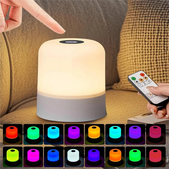 Color Changing Touch Table Lamp With Remote Control For Bedroom Or Living Room | Kalsten