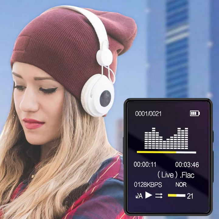 Kalsten | Portable Bluetooth MP3 Player with HiFi Stereo, Mini MP4 Video Playback, LED Screen and Voice Recording