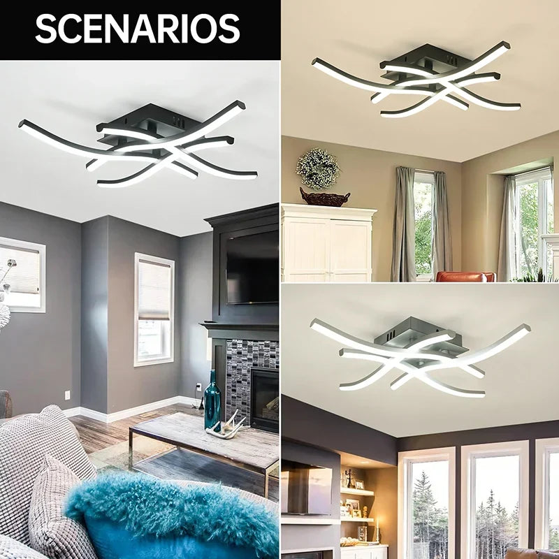 Modern LED Ceiling Lamp for Living Room, Dining Room, Bedroom, and Balcony | Kalsten