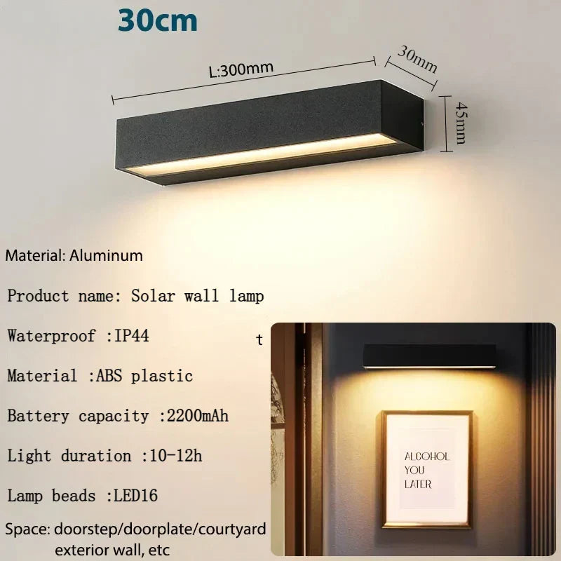 Kalsten | LUMAVIA SolarGlow Solar Garden Lamp LED | Waterproof & Super Bright | House Number Lighting | For Balcony, Wall & Entrance